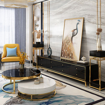 購入 お茶付き ホワイト・マーブル・サークル 収納用コーヒーテーブル OEM ODM online manufacture