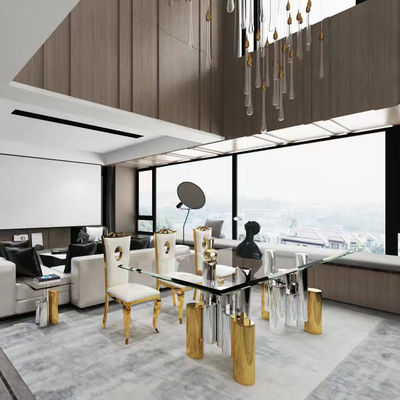 購入 SEDIA モダンガラス食卓セット 6 枚 円筒形 online manufacture