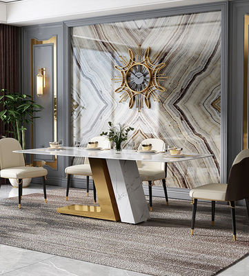 購入 豪華な食卓 マルマー・トップとステンレス・スティール 卸売 online manufacture