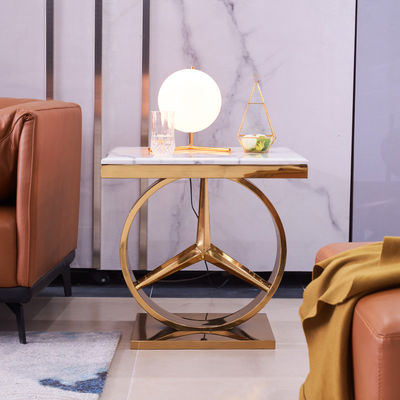 購入 機能的なSS 鋼のエッジ マルブル トップ ソファーテーブル組立てが必要 online manufacture