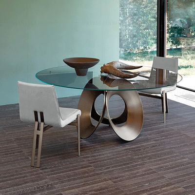 購入 ステンレス鋼の足付きの円形食卓 online manufacture