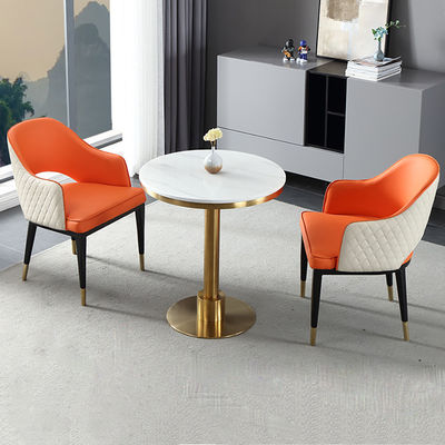 購入 ホテル用ステンレス鋼構造の大理石交渉テーブル online manufacture